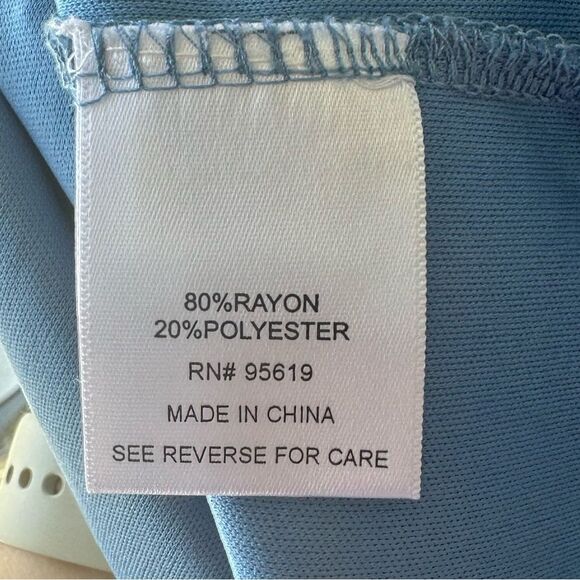 Fever Light Blue Off Shoulder Dress Size L - Picture 6 of 7